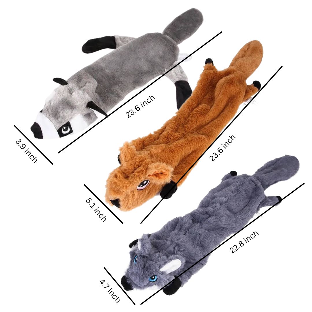 3 pcs assorted Dog Toys (No Stuffing)